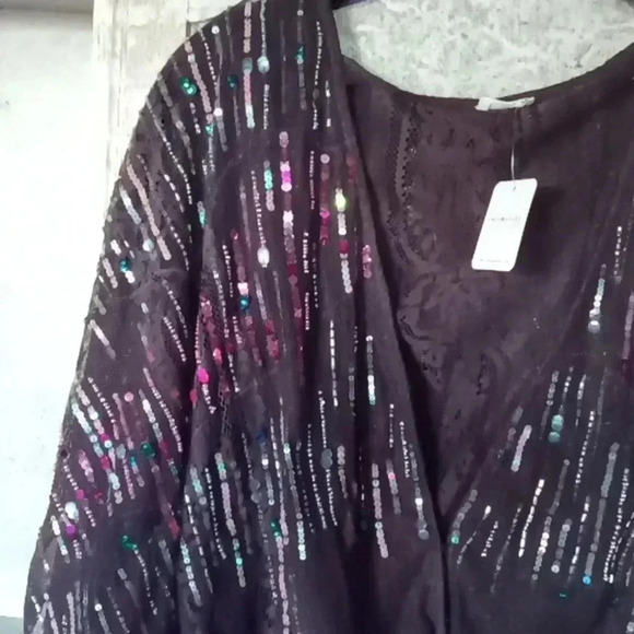 NWT Intimately FREE PEOPLE Mesh Sequin Bodysuit - Picture 5 of 8